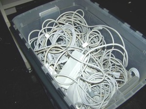lot 74 image: Bin of Miscellaneous Cables