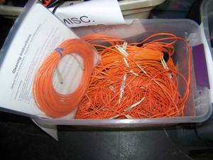 lot 76 image: Bins of Various Cables including Fiber Optic