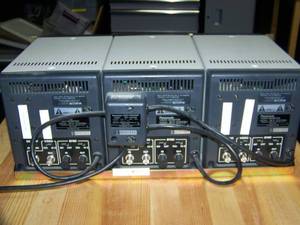 lot 96 image: Panasonic 5 Video Monitors in Rack