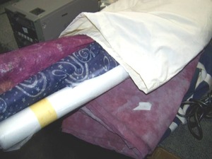 lot 100 image: Various Fabrics  Back Drops