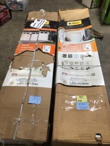 Clopay Garage Doors Kit, lot of 2, Customer returns, for parts or repair Review all pictures