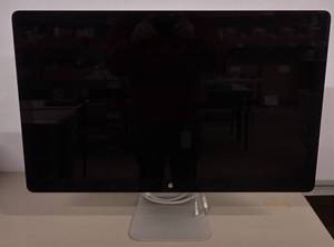 lot 9 image: Apple Thunderbolt Display A1407 LCD Monitor  27 Screen w 2560 x 1440 Resolution w Power Cord  Screen Bright Up & Dim Down