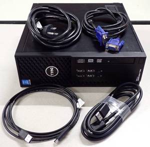 lot 5 image: Dell Precision T1700 PC  Intel Xeon CPU E3-1226 V3  3.30GHZ  16GB DDR3 RAM (2 x 8GB)  500GB HDD  Quadro K620  Includes CAB-AC, Display, VGA & USB-C Cables