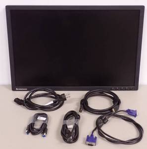 lot 14 image: Lenovo ThinkVision T2454pA LCD Monitor  24 Screen with 1920 x 1200 Resolution  LED-Backlit  Includes CAB-AC, HDMI, VGA, USB-C & Display Cables