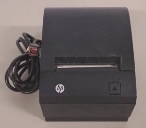 lot 24 image: HP Thermal Receipt Printer A799-C80W-HN00 w Power Adapter  Prints 74 lines per second - 250 mmsec  4456 Receipt Columns  203 x 203 DPI