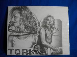 lot 24 image: Tori Amos 16x20 Canvas Drawing