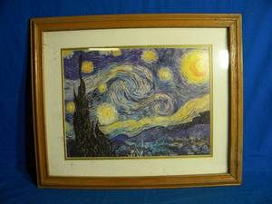 lot 65 image: Vincent Van Gogh Starry Night 19x13