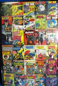 lot 69 image: 24x36 Comic Covers Collage of Batman Comic Book Covers (DC Marvel)