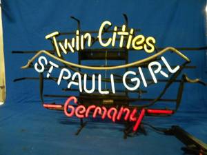 lot 64 image: Twin Cities St Paul Girl Neon Light