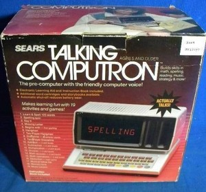 lot 108 image: Vintage 1986 Sears Talking Computron Educational Learning Toy Computer