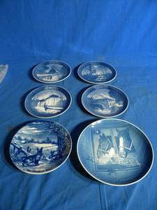 lot 109 image: Royal Copenhagen Christmas plate 1973 (Set of 6)
