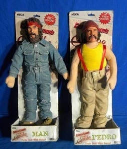 lot 110 image: Group of 2 NECA Cheech and Chong Plush Dolls