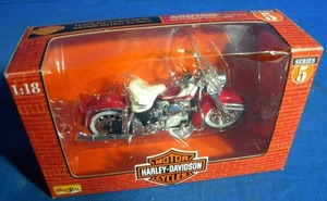lot 111 image: Maisto Harley-Davidson 1962 FLH Duo Glide 118 Diecast Motorcycle Series 5