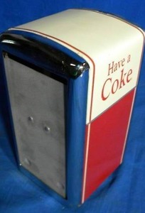 lot 112 image: Vintage Coca-Cola Napkin Dispensers Have a Coke- 7 tall