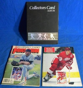 lot 141 image: Collection Card Case with Multiple Sports Cards in Sleeves