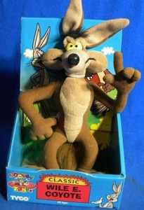 lot 174 image: 1994 TYCO Looney Tunes Wile E. Coyote Plush Toy Original Package