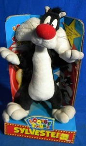 lot 180 image: 1994 Tyco Warner Bros. Looney Tunes Sylvester The Cat 10 Tall Plush Stuffed Animal Cartoon Character Original Box