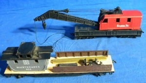 lot 185 image: TYCO HO Crane Model Railroad Freight Cars