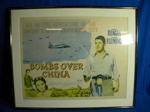 lot 212 image: 27x32 Ronald Reagan Bombs over China Poster