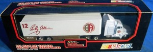 lot 208 image: NASCAR Racing Team Cast Cab Transporter Die Cast #12 Bobby Allen