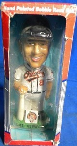 lot 288 image: Hand Painted Bobble Dobbles Head Orioles Cal Ripken