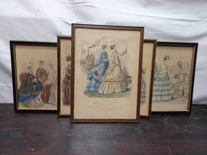 lot 26 image: Collection Of Four Old Fashion Plates