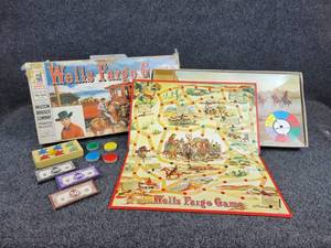 lot 61 image: 1959 Vintage Milton Bradley Wells Fargo Game