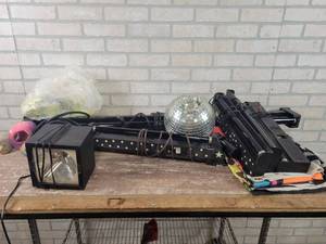 lot 21 image: Huge Blacklight Lot - Disco Ball, Strobe Light, Blacklight Posters and More - NO SHIPPING