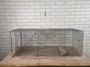 lot 82 image: HAVAHART Large Live Animal Trap - Approx. 42 x 16 x 16 - NO SHIPPING
