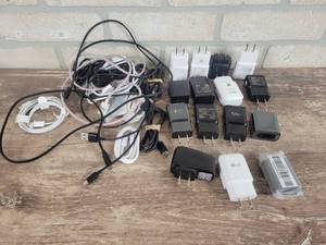 lot 99 image: (15) C-Type Cell Phone Charging Cables w Power Supplies