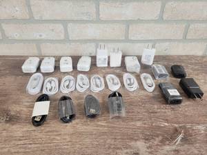 lot 112 image: (12) C-Type Cell Phone Charging Cables w Power Supplies