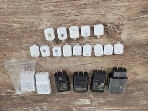 lot 121 image: (6) OEM Samsung USB Power Adapters & (14) OEM Samsung USB to Type-C & USB to MicroUSB Adapters