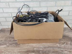 lot 124 image: Box of Assorted Cables, Power Supplies and More