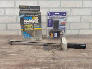 lot 215 image: SunPro FORD Code Scanner (Model CP9015), CEN-TECH 12V Trickle Charger and Craftsman 12 Torque Wrench