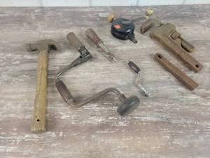 lot 230 image: Lot of Antique Hand Tools and More