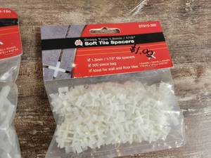 lot 240 image: (12) Packages of Soft Tile Spacers - 150 Per Bag
