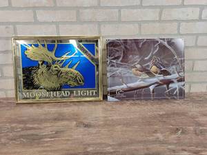 lot 267 image: Moosehead Light Beer Mirror (17 x 13_ and Ducks Unlimited Tin Sign (16 x 12.5)