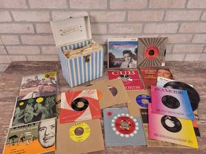 lot 284 image: 45 RPM Records - Whoopee John, Elvis Presley, Marty Robbins, Frankie Yankovic and More