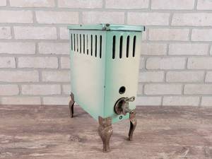 lot 321 image: Antique Metal  Enamel Gas Heater - Approx. 15 x 10.5 x 5
