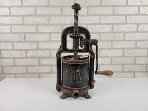 lot 2 image: Antique Hibbard, Spencer, Bartlett & Co. REV-O-NOC Fruit Press  Sausage Stuffer - Model No. 025