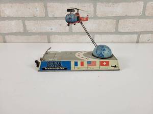 lot 8 image: Vintage Metal Remote Control Helicopter Toy - Made in W. Germany - SEE VIDEO