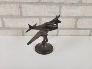lot 25 image: 1940s Bronze Airplane Sculpture - Approx. 8 x 7 x 6 Tall