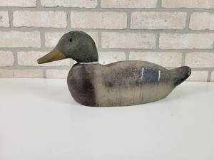 lot 53 image: Vintage Wood Carved Duck Decoy - Approx. 16 Long