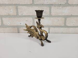 lot 89 image: Art Deco Dragon Candlestick Holder - Approx. 5.5 x 5.5 x 4 wo Candle