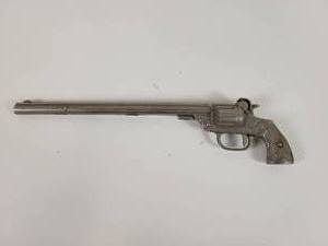 lot 97 image: Cast Iron Stevens Co. Buffalo Bill Cap Gun - Approx. 13.5 Long - Trigger Action Works
