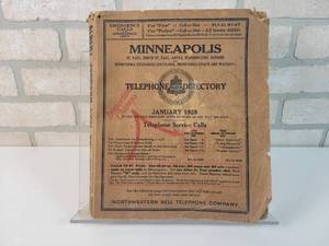 lot 106 image: 1928 Minneapolis, MN Telephone Book - Very Cool Ads - Approx. 11 x 9.5