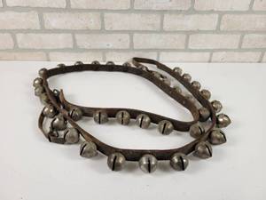 lot 123 image: Beautiful Set of Sleigh Bells - Complete Each Bell is Approx. 1-38 Diameter, Approx. 80 Long