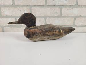 lot 130 image: Antique Carved Wood Duck Decoy - Approx. 14 x 6 x 5
