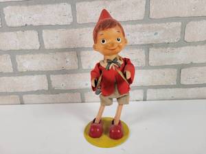 lot 136 image: Vintage Toyland Wind-Up Cymbal Player - Looks like Pinocchio Approx. 11.5 Tall - Works, SEE VIDEO Made in Japan