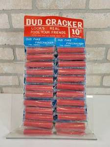 lot 142 image: Vintage Dud Firecracker Full Display - 10 Cents Each - Approx. 9 x 14